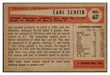 1954 Bowman Baseball #067 Carl Scheib A's NR-MT 497623