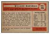 1954 Bowman Baseball #070 Willard Marshall Reds NR-MT 497626