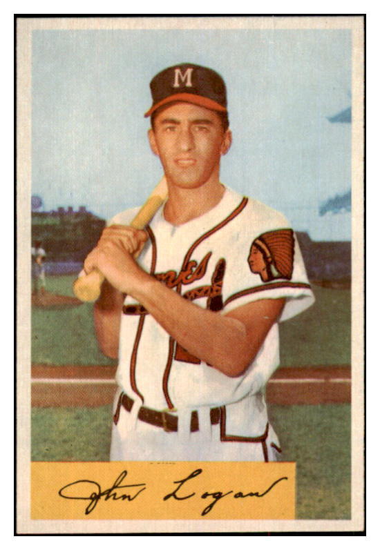 1954 Bowman Baseball #080 Johnny Logan Braves NR-MT 497637