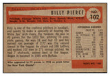 1954 Bowman Baseball #102 Billy Pierce White Sox NR-MT 497660