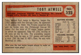 1954 Bowman Baseball #123 Toby Atwell Pirates NR-MT 497683