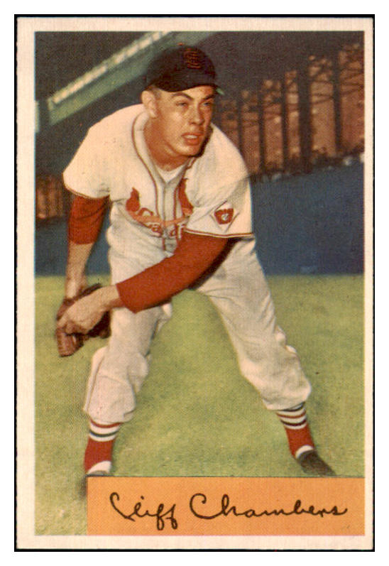 1954 Bowman Baseball #126 Cliff Chambers Cardinals NR-MT 497687