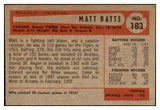 1954 Bowman Baseball #183 Matt Batts Tigers NR-MT 497748