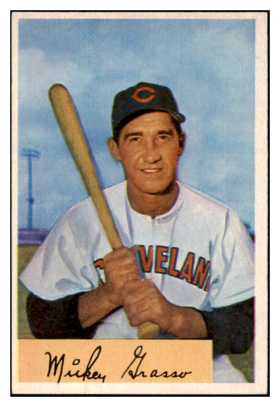1954 Bowman Baseball #184 Mickey Grasso Indians NR-MT 497749