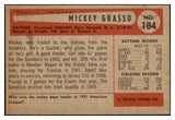 1954 Bowman Baseball #184 Mickey Grasso Indians NR-MT 497749