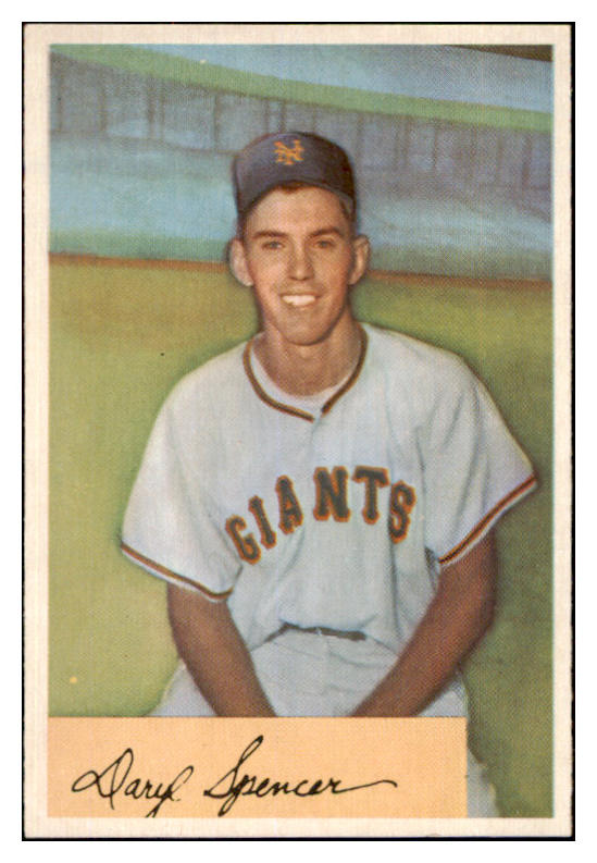 1954 Bowman Baseball #185 Daryl Spencer Giants NR-MT 497751
