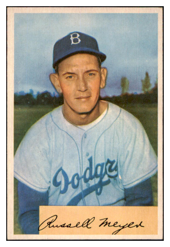 1954 Bowman Baseball #186 Russ Meyer Dodgers NR-MT 497752