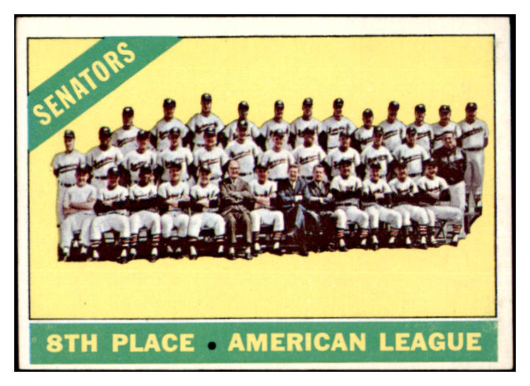 1966 Topps Baseball #194 Washington Senators Team EX-MT 497798