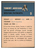 1962 Fleer Football #009 Tommy Addison Patriots EX-MT 497808