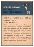 1962 Fleer Football #056 Robert Brooks Titans NR-MT 497813
