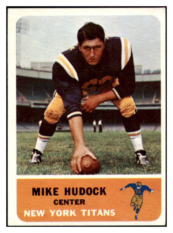 1962 Fleer Football #061 Mike Hudock Titans EX-MT 497815
