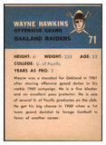 1962 Fleer Football #071 Wayne Hawkins Raiders EX-MT 497821