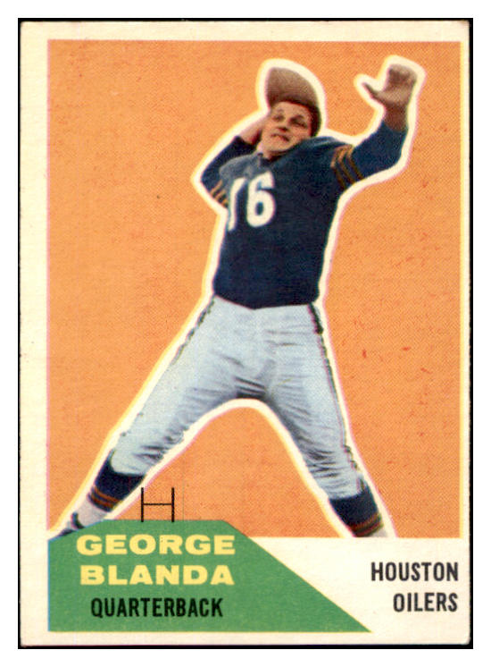 1960 Fleer Football #058 George Blanda Oilers EX+ 497841