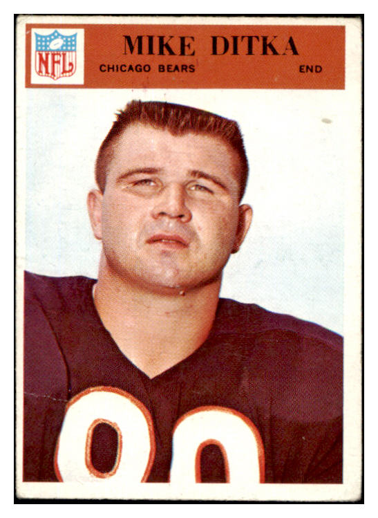 1966 Philadelphia Football #032 Mike Ditka Bears VG 497842