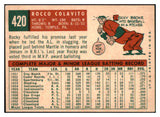 1959 Topps Baseball #420 Rocky Colavito Indians NR-MT 497861