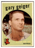 1959 Topps Baseball #521 Gary Geiger Red Sox EX-MT 497881