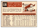 1959 Topps Baseball #536 Danny Kravitz Pirates EX-MT 497882