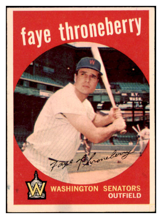 1959 Topps Baseball #534 Faye Throneberry Senators EX-MT 497884