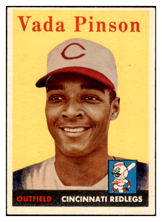 1958 Topps Baseball #420 Vada Pinson Reds EX-MT 497887