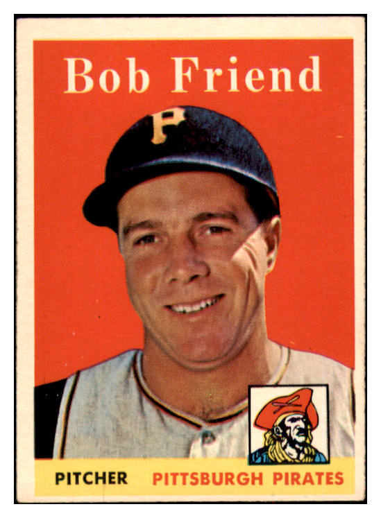1958 Topps Baseball #315 Bob Friend Pirates EX-MT 497888
