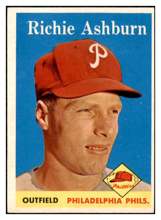 1958 Topps Baseball #230 Richie Ashburn Phillies EX-MT 497896