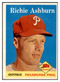 1958 Topps Baseball #230 Richie Ashburn Phillies EX-MT 497896