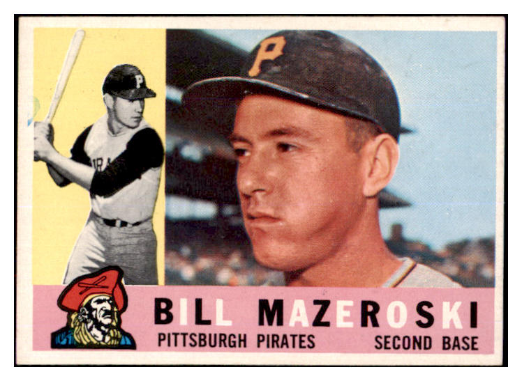 1960 Topps Baseball #055 Bill Mazeroski Pirates EX-MT 497902
