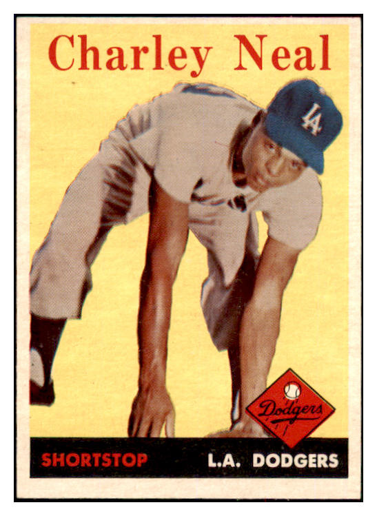 1958 Topps Baseball #016 Charlie Neal Dodgers NR-MT 497918