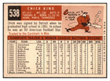 1959 Topps Baseball #538 Chick King Cubs NR-MT 497925