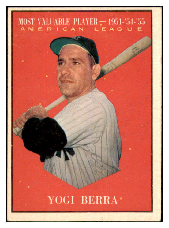 1961 Topps Baseball #472 Yogi Berra MVP Yankees EX 497954