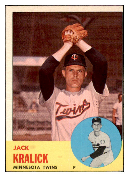 1963 Topps Baseball #448 Jack Kralick Twins VG ink 497968