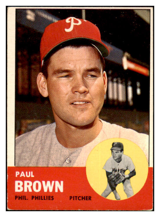 1963 Topps Baseball #478 Paul Brown Phillies VG ink 497971