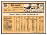 1963 Topps Baseball #512 Cal Mclish Phillies VG ink 497974