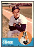 1963 Topps Baseball #513 Gary Geiger Red Sox VG ink 497975