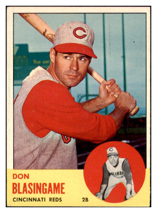 1963 Topps Baseball #518 Don Blasingame Reds VG ink 497977