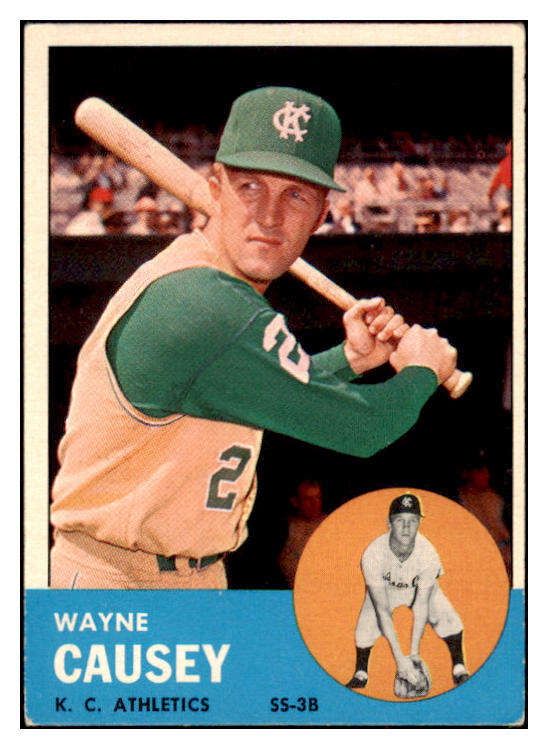 1963 Topps Baseball #539 Wayne Causey A's VG ink 497982