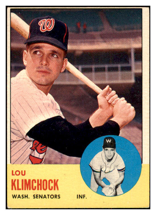 1963 Topps Baseball #542 Lou Klimchock Senators VG ink 497983