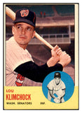 1963 Topps Baseball #542 Lou Klimchock Senators VG ink 497983
