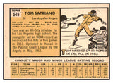 1963 Topps Baseball #548 Tom Satriano Angels VG ink 497985