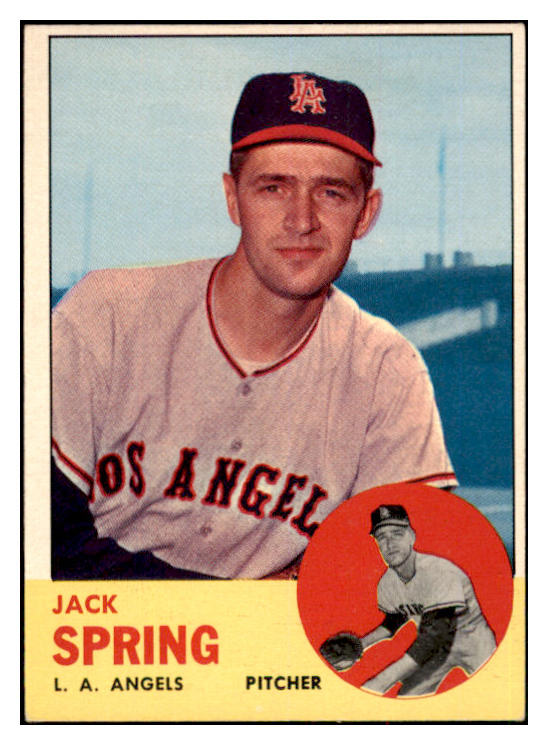 1963 Topps Baseball #572 Jack Spring Angels VG ink 497987
