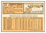 1963 Topps Baseball #576 Johnny Temple Colt .45s VG ink 497989