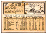 1963 Topps Baseball #485 Jim Landis White Sox VG tape 497990