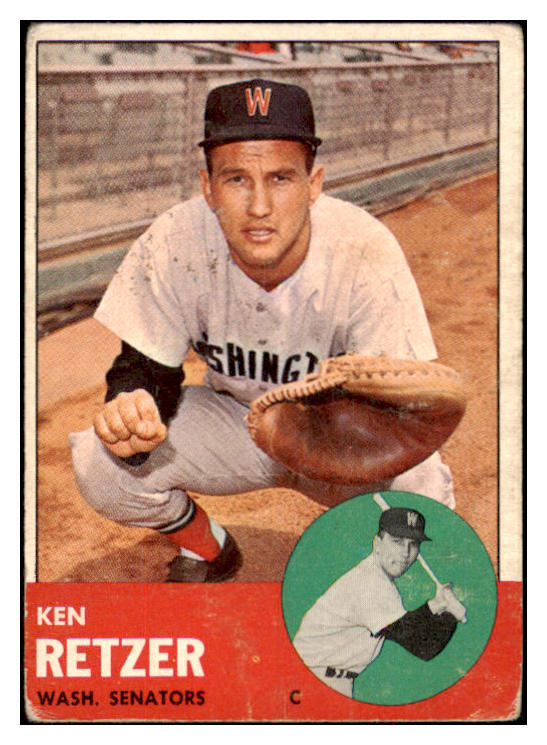 1963 Topps Baseball #471 Ken Retzer Senators Good 497992