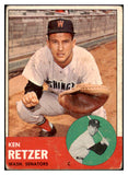 1963 Topps Baseball #471 Ken Retzer Senators Good 497992