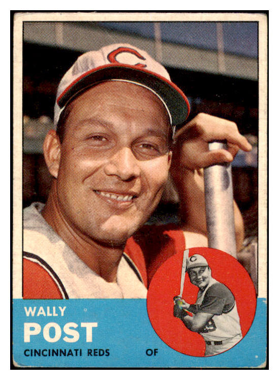 1963 Topps Baseball #462 Wally Post Reds Good 497993
