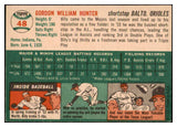 1954 Topps Baseball #048 Billy Hunter Orioles NR-MT 498003