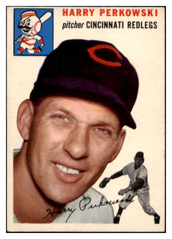 1954 Topps Baseball #125 Harry Perkowski Reds EX-MT 498019