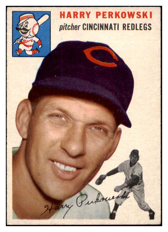 1954 Topps Baseball #125 Harry Perkowski Reds EX-MT 498020