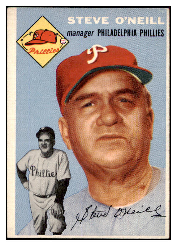 1954 Topps Baseball #127 Steve O'Neill Phillies EX-MT 498021