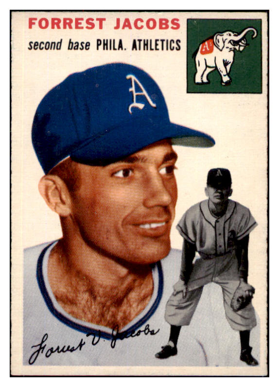 1954 Topps Baseball #129 Spook Jacobs A's EX-MT 498022